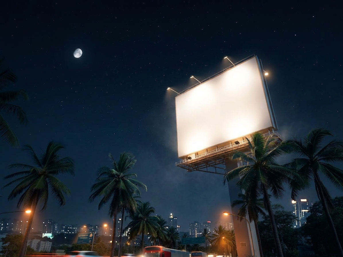 Digital LED billboard on Galle Road, Colombo